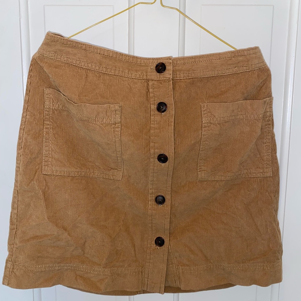 GAP Tan Corduroy Mini Skirt with Pockets